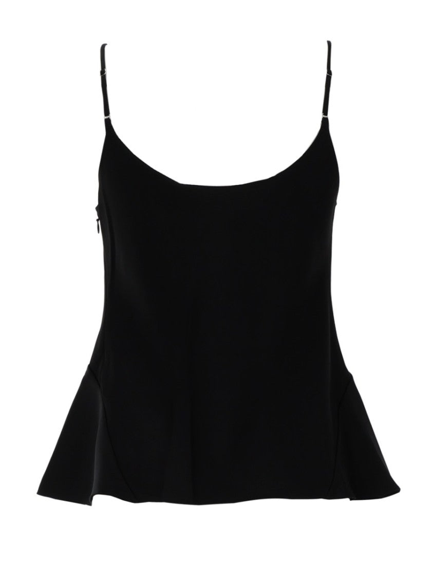 Theory Fitted Peplum Hem Triacetate Tank Top