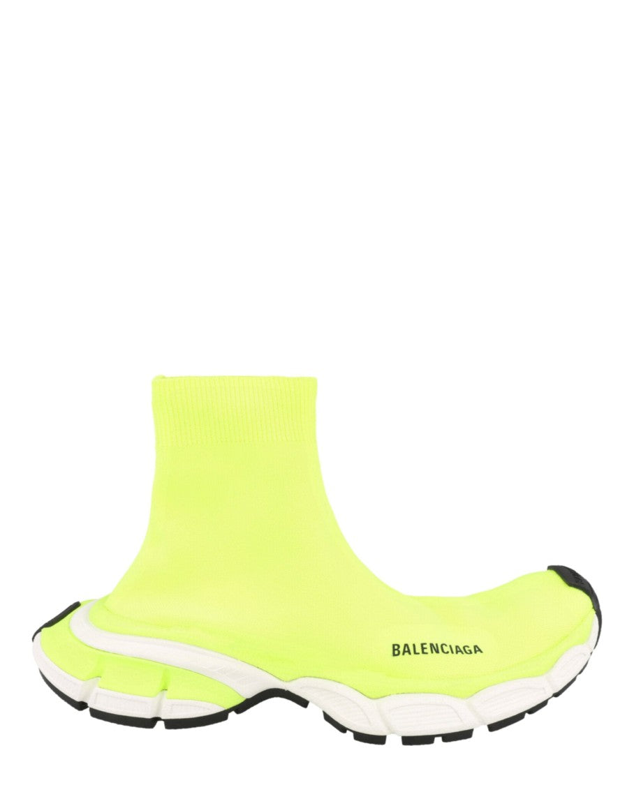 Balenciaga High-Top Sock Sneakers With Ribbed Trim And Bold Branding