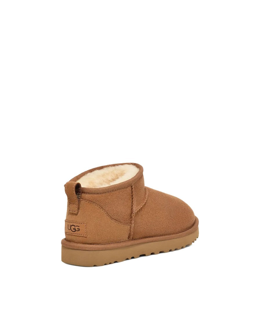 Ugg Chestnut Classic Ultra Mini Shearling Ankle Boots