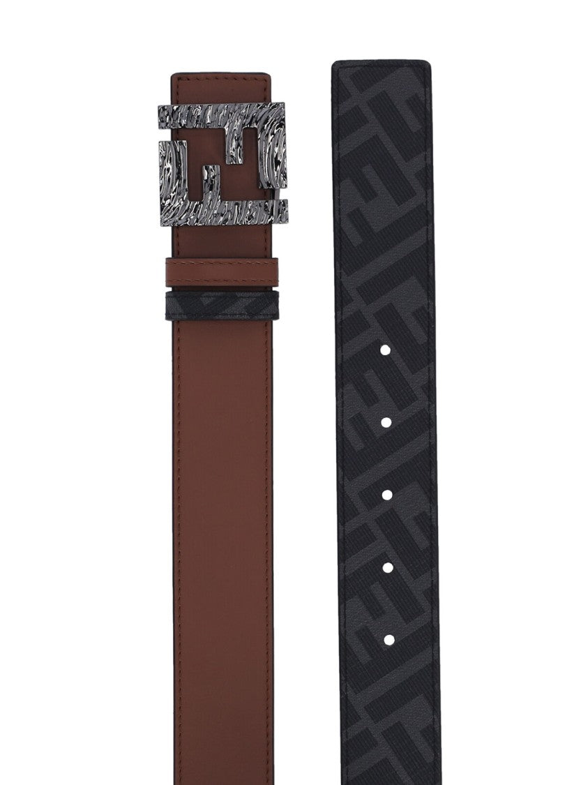 Fendi Reversible "Squared Ff" Belt – Brown/Black