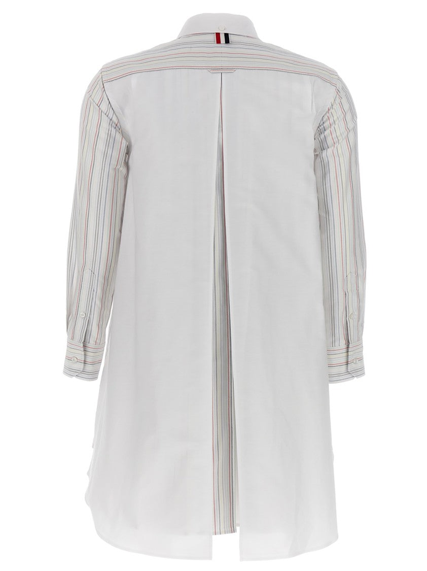 Thom Browne Striped Oxford Cotton Shirt Dress