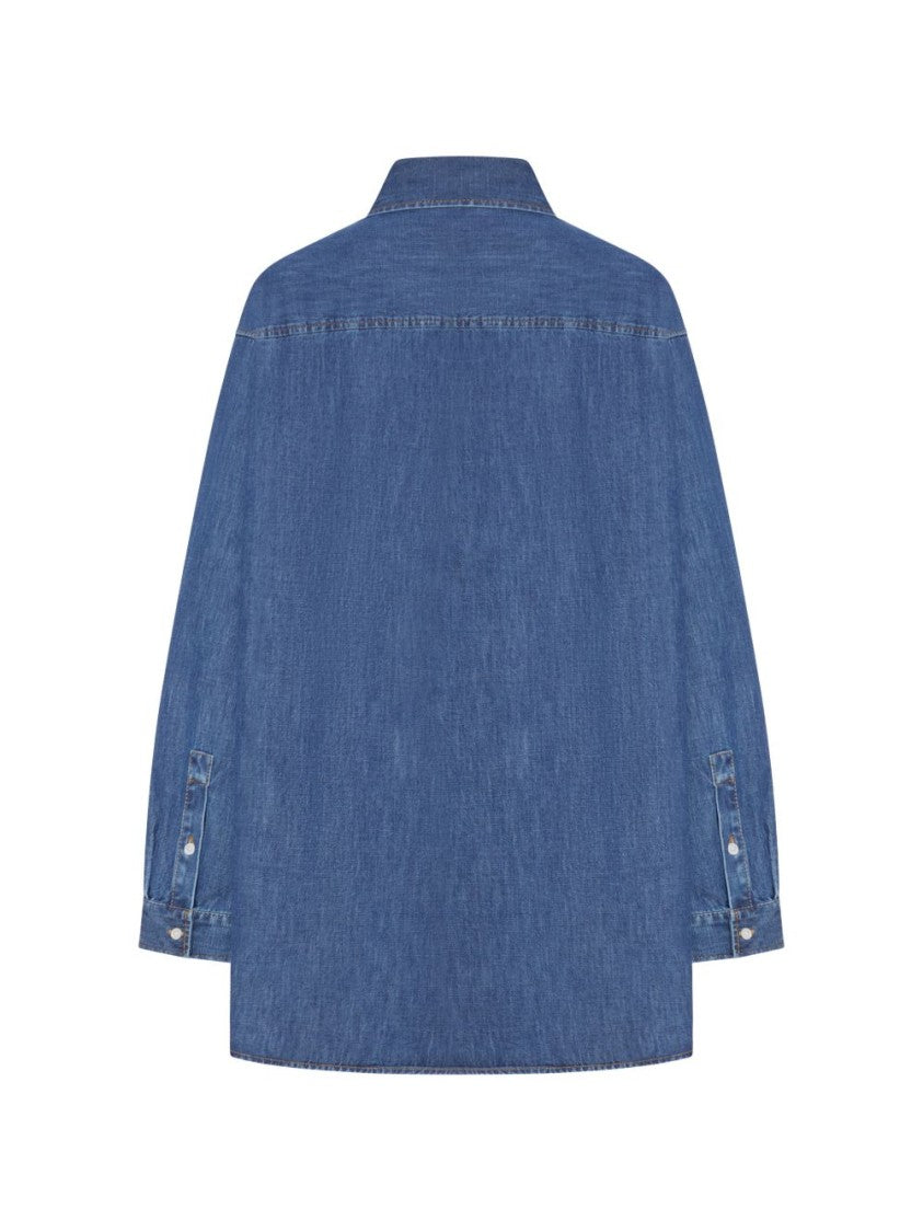 Valentino Garavani Classic Denim Shirt With Pointed Collar