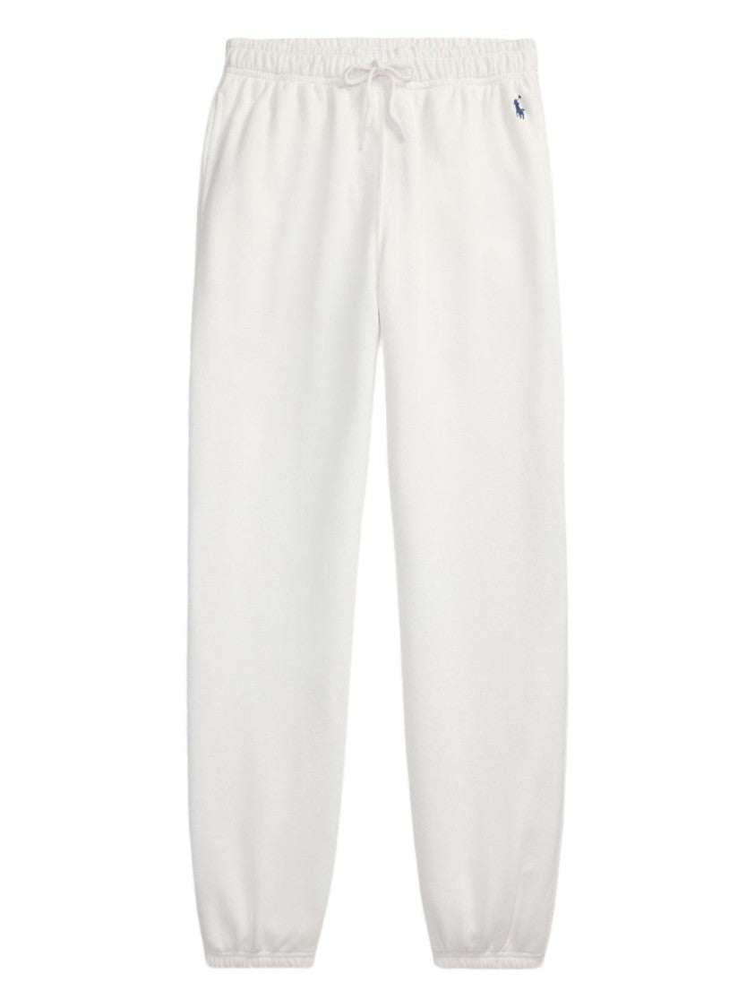 Polo Ralph Lauren Relaxed-Fit White Trousers With Elastic Waistband