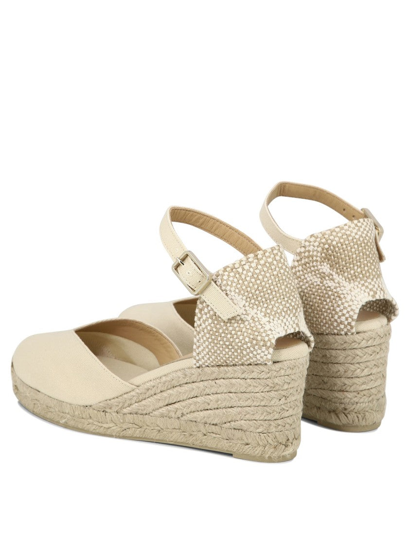 Castaner Closed Toe Organic Cotton Espadrilles With Woven Jute Heel