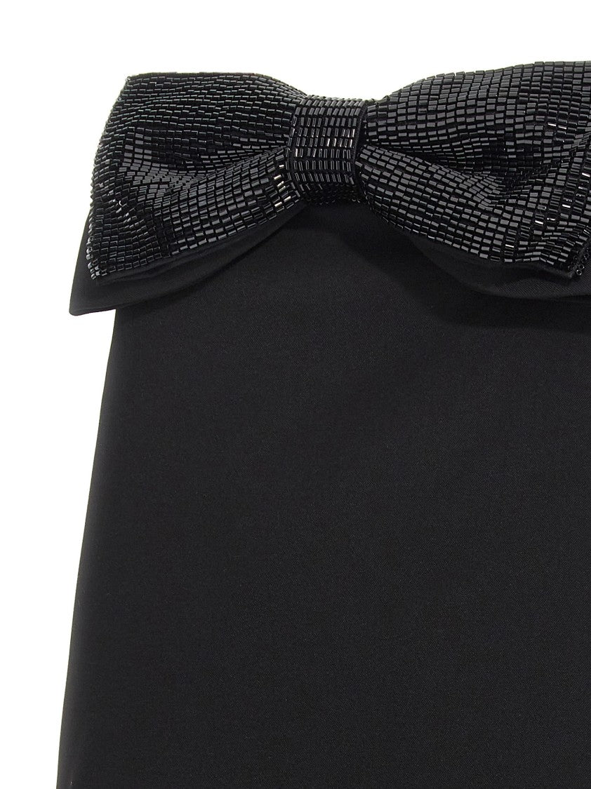 Self-Portrait 'Black Crepe Bandeau Mini' Dress