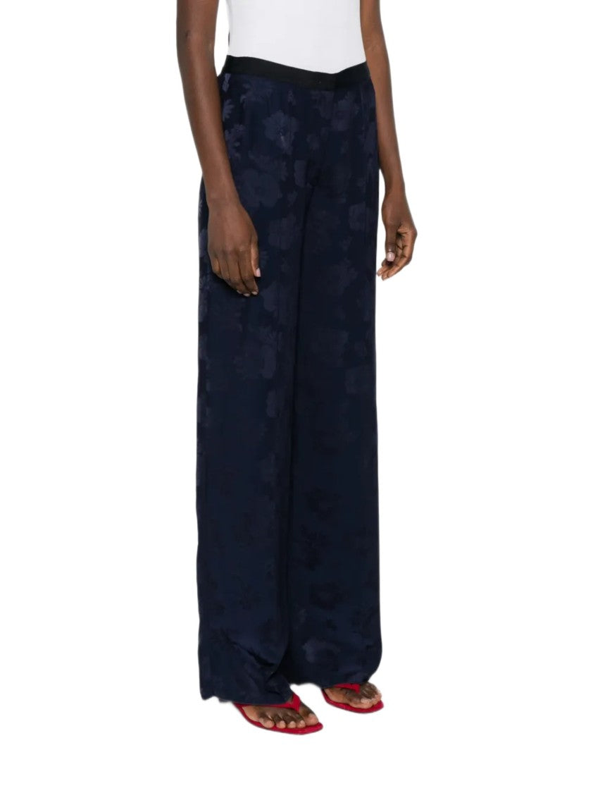 Forte Forte Straight-Leg Jacquard Trousers With Floral Pattern