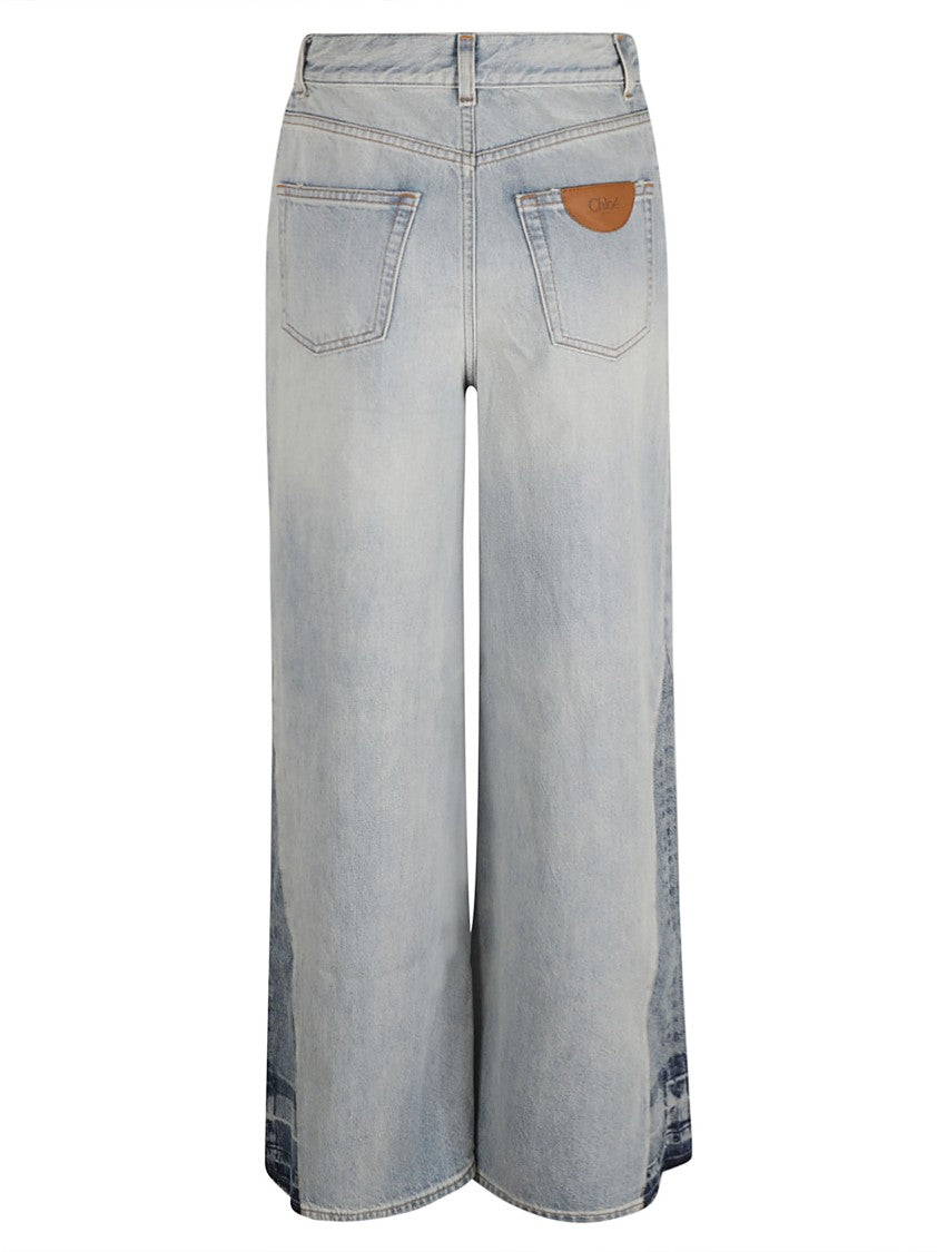 Chloé High-Waisted Wide-Leg Denim Jeans