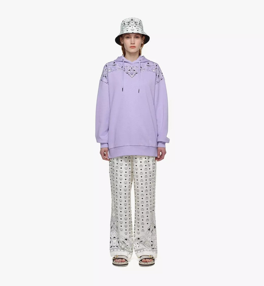 Mcm Oversized Hooded Sweatshirt With Bandana Monogram Print