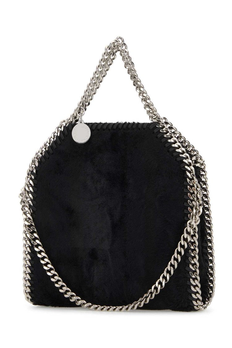 Stella Mccartney Black Velvet Falabella Handbag