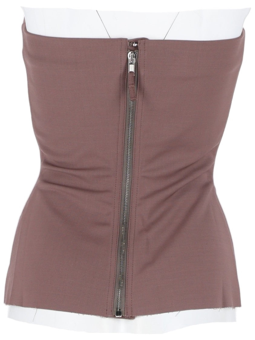 Rick Owens Structured Wool-Blend Bustier Top