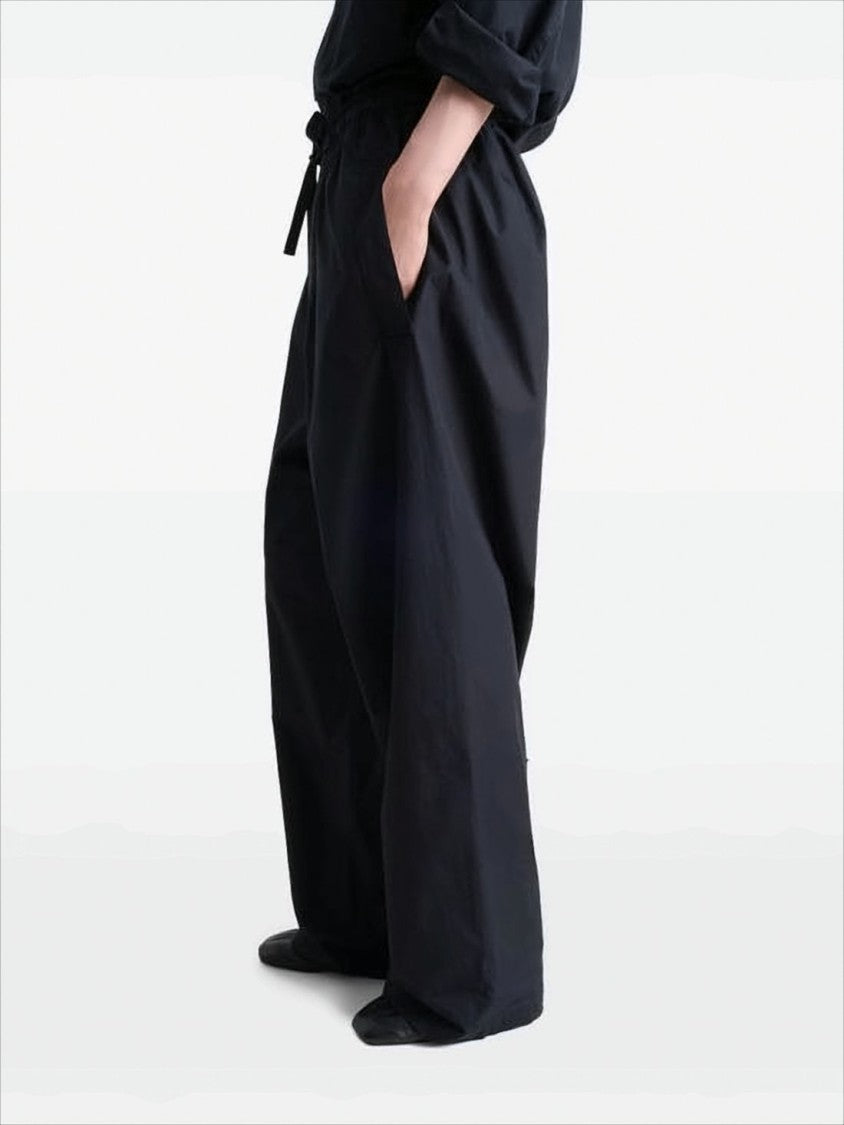 Lemaire Loose Straight-Leg Pants With Elastic Waistband And Drawstring
