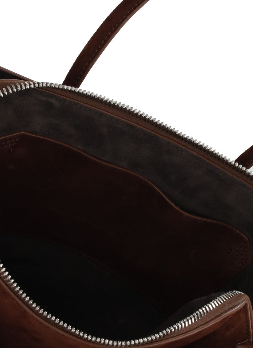 The Attico Brown Suede La Passeggiata Shoulder Bag