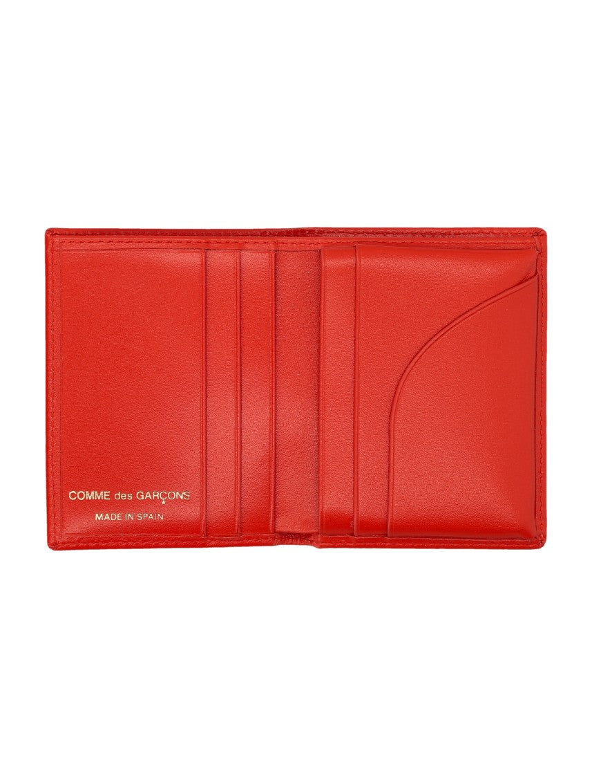 Comme Des Garçons Bifold Wallet In Vibrant Red