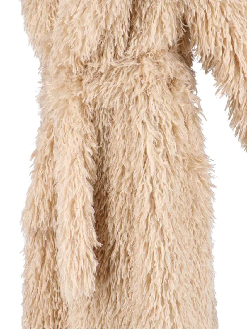 Tagliatore Faux Fur Coat – Beige