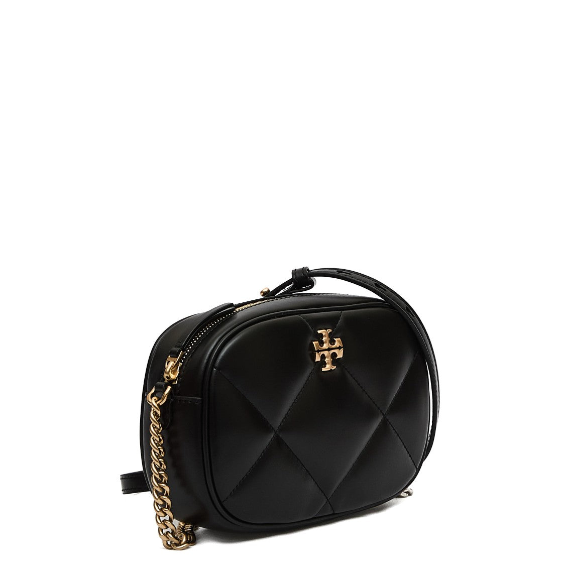 Tory Burch Quilted Black Leather Camera Bag