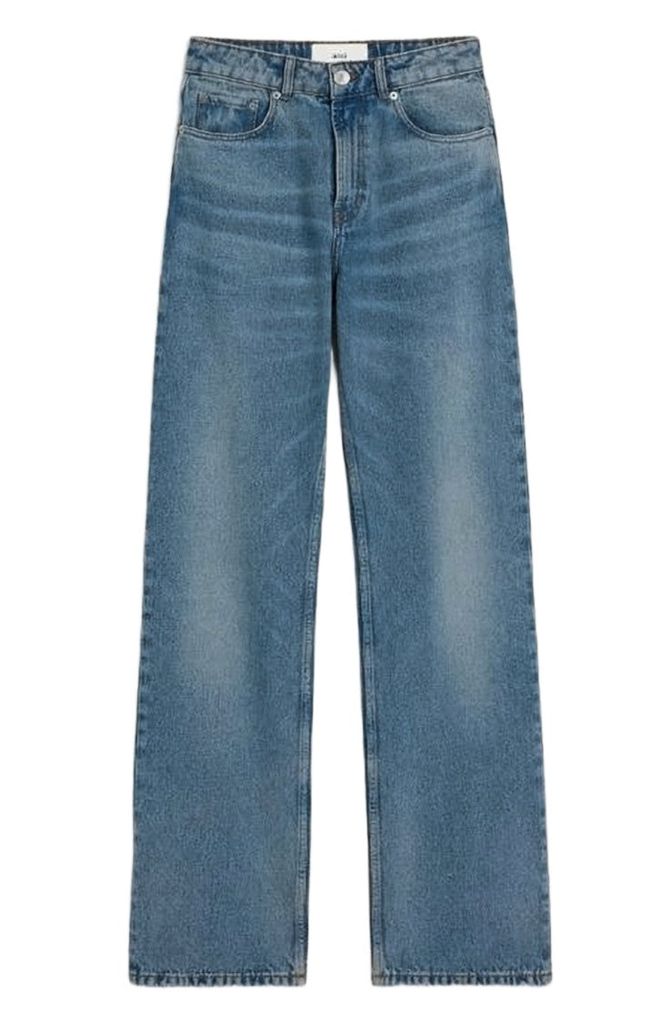 Ami Paris Mid-Blue Straight-Leg Denim Pants