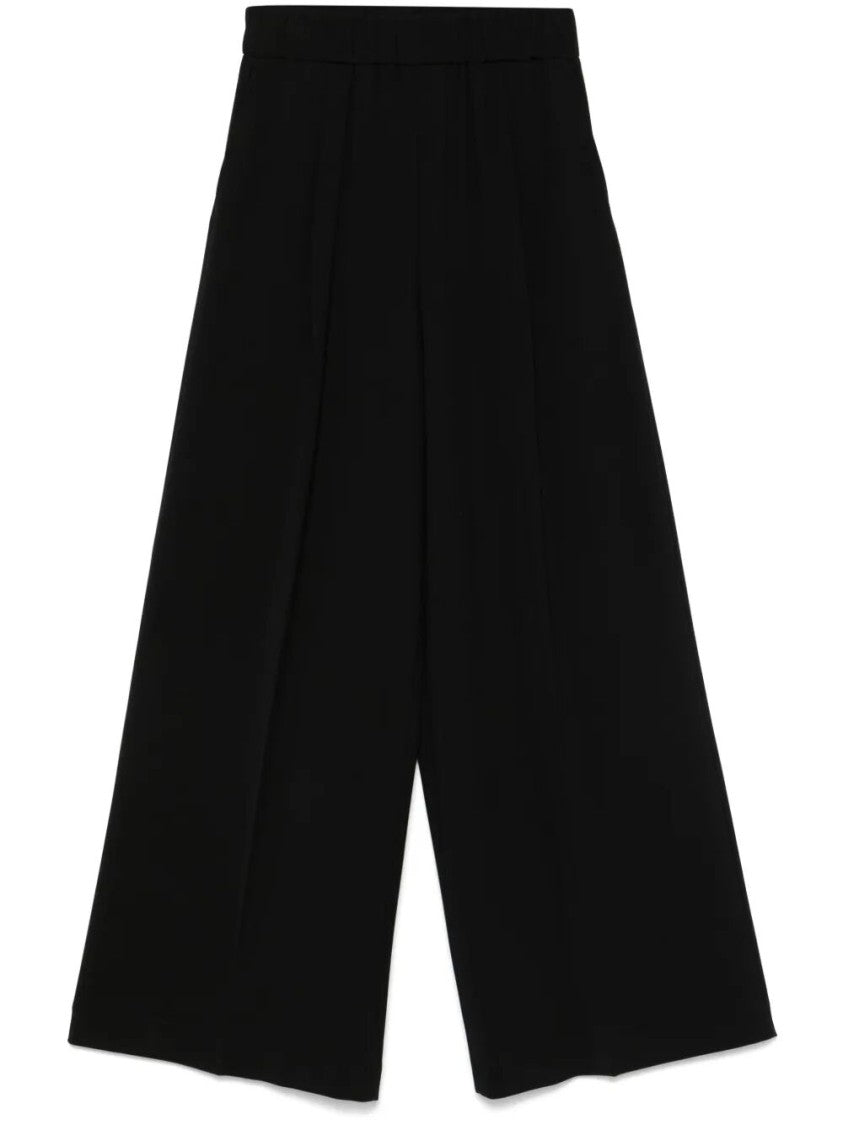 Patrizia Pepe Wide-Leg High-Waist Pants With Pleated Detail