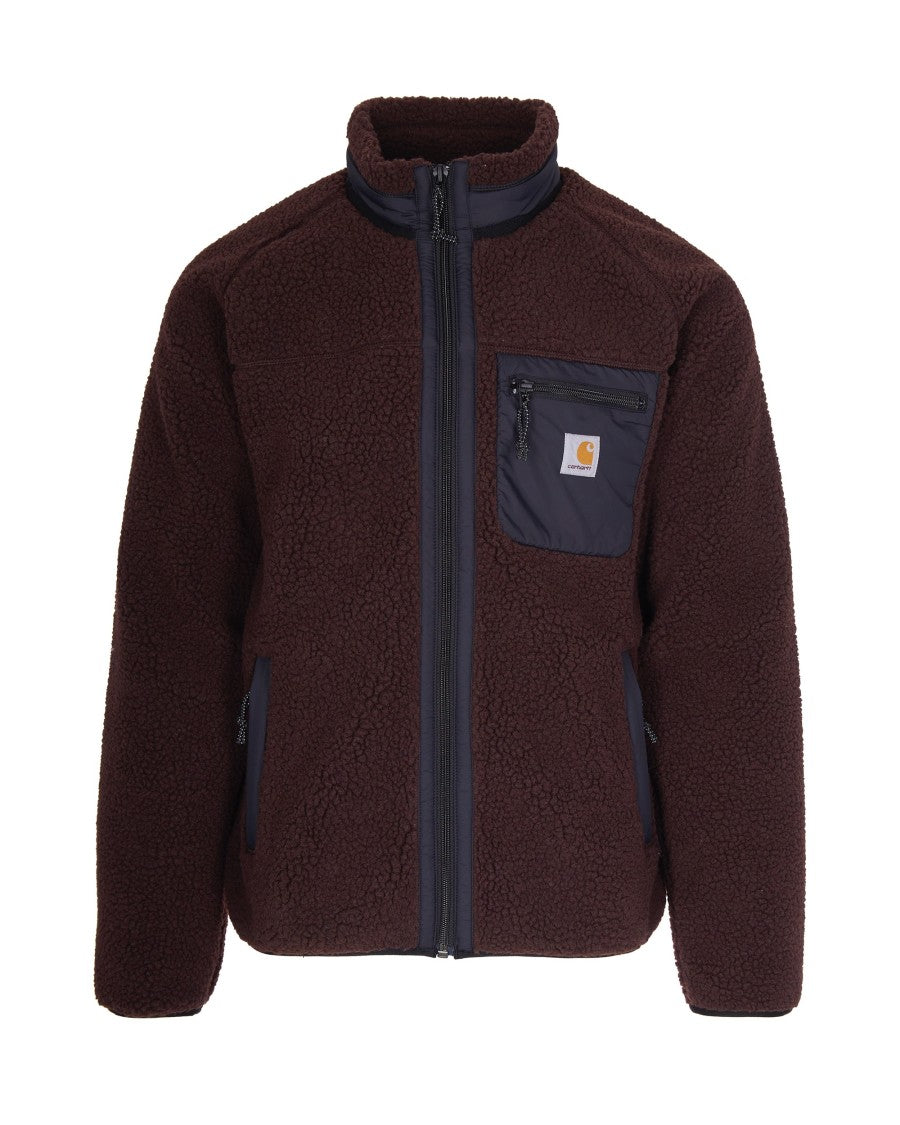 Carhartt Wip Palisander And Black Heavy Fleece Jacket
