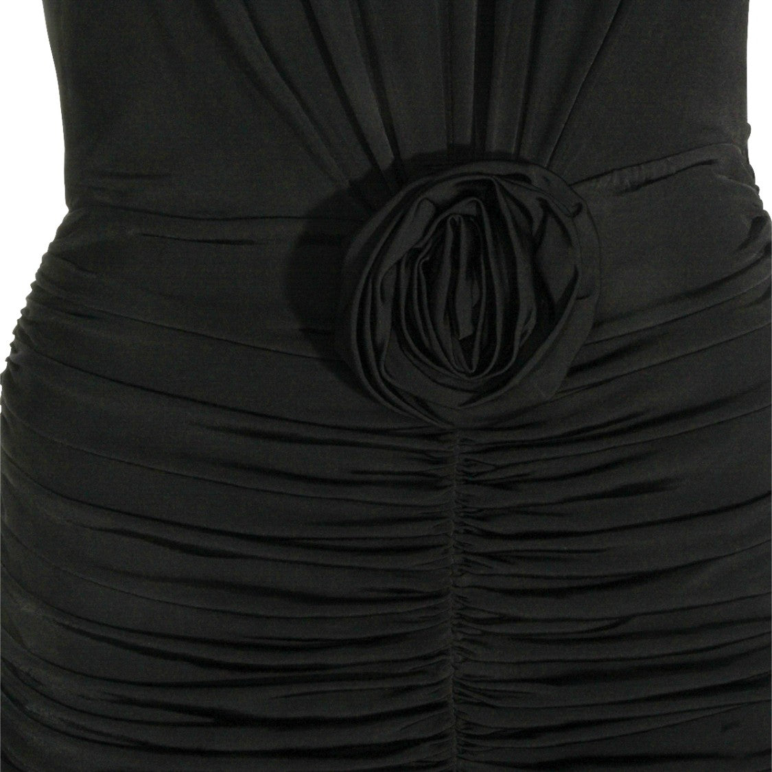 Blumarine Maxi Dress With V-Neckline And Rose Detail