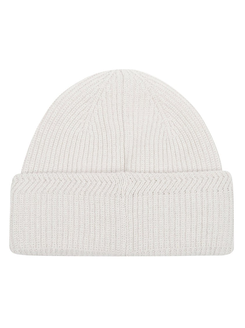 Moncler Ribbed Knit Wool-Cashmere Logo Beanie