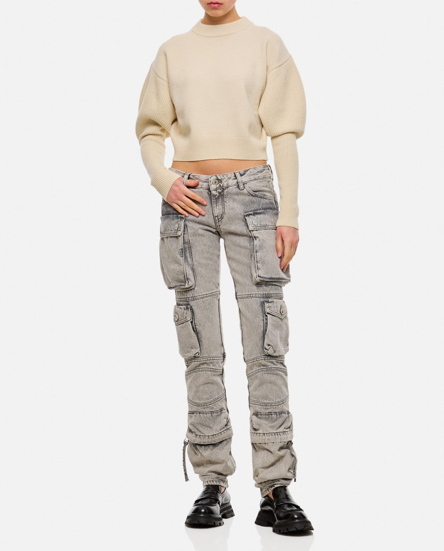 The Attico Essie Denim Cargo Pants