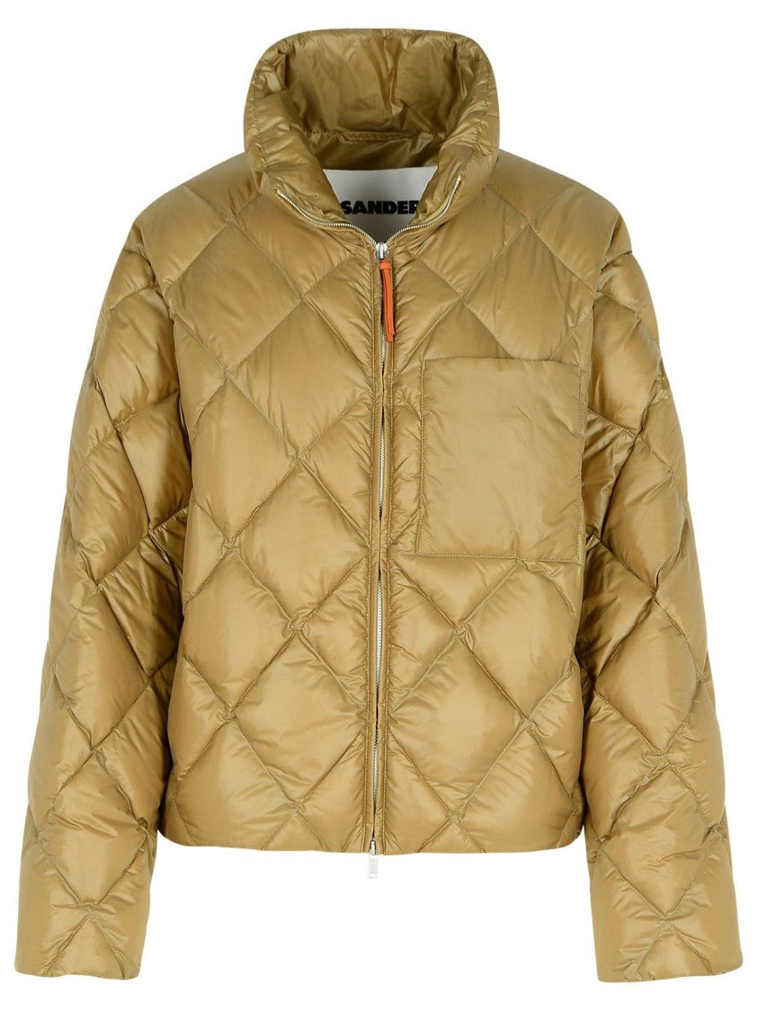 Jil Sander Quilted Beige Down Jacket