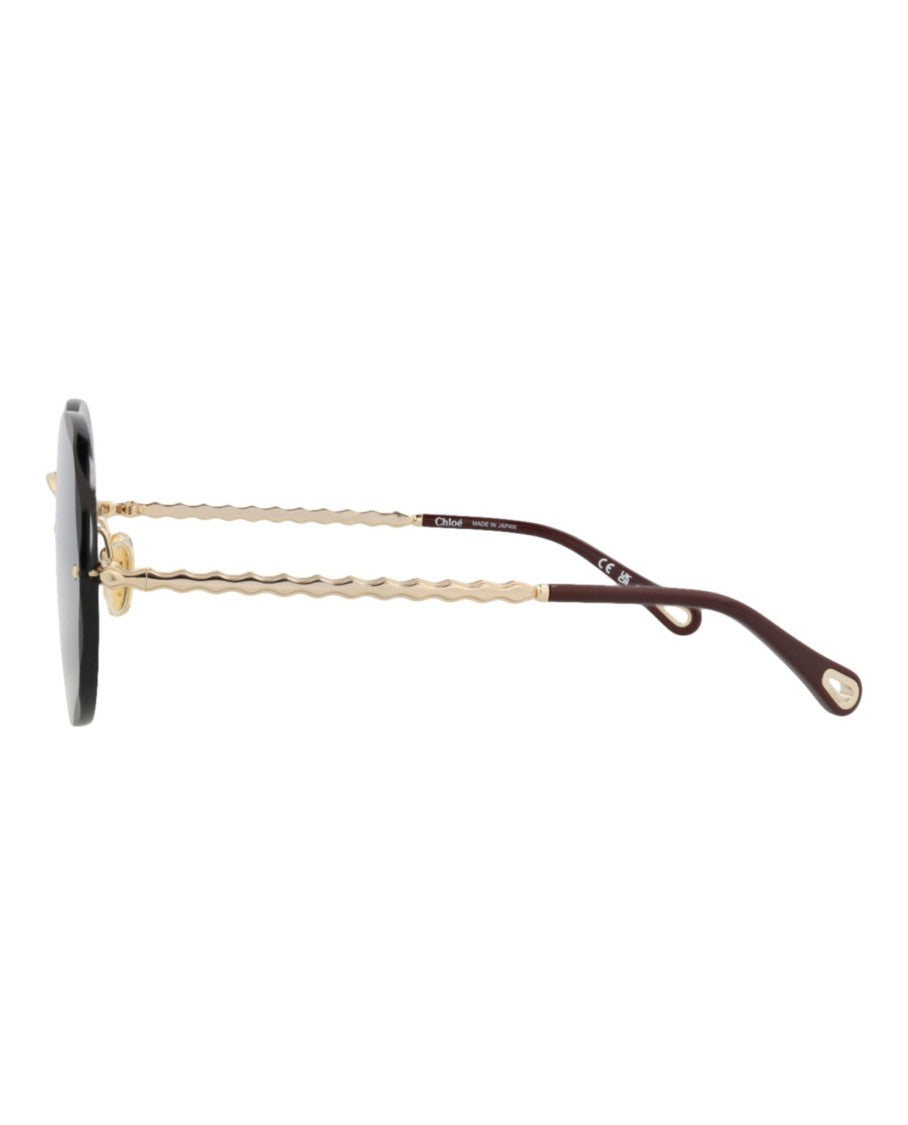 Chloé Round-Frame Metal Sunglasses