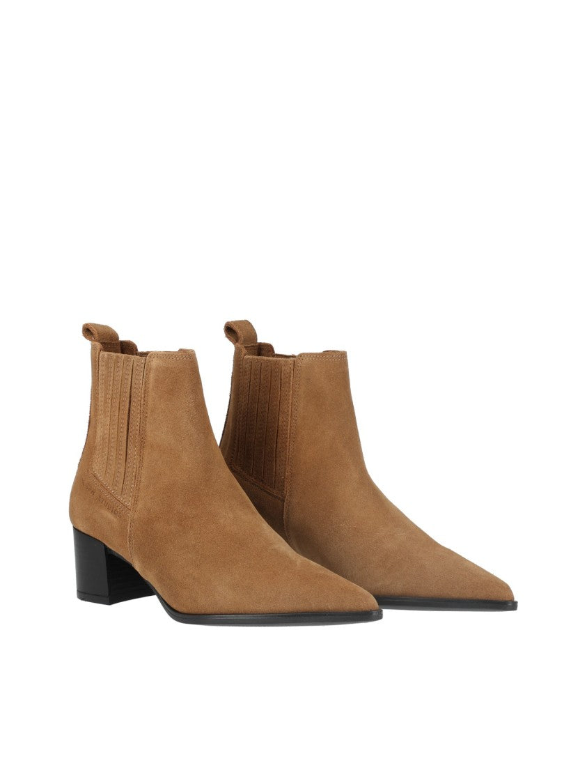 Copenhagen Brown Pointed Toe Suede Ankle Boots