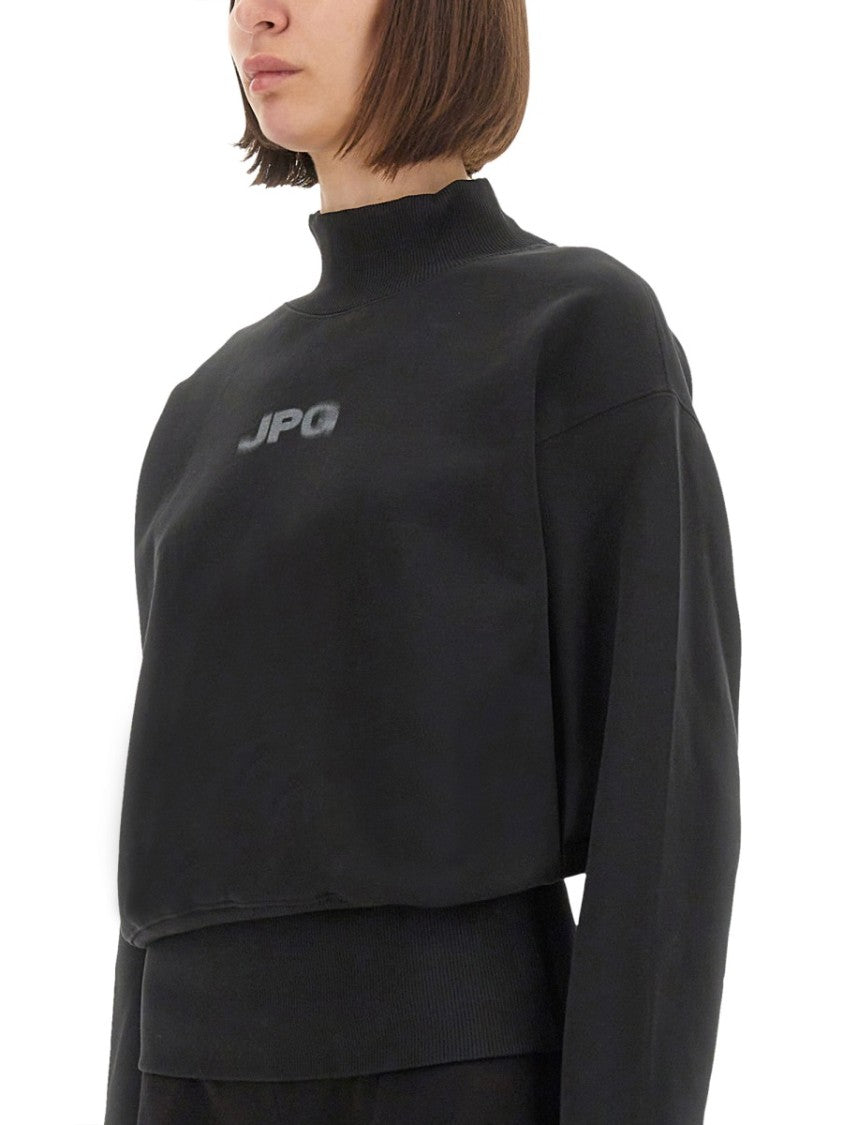 Jean Paul Gaultier Cropped Black Sweatshirt