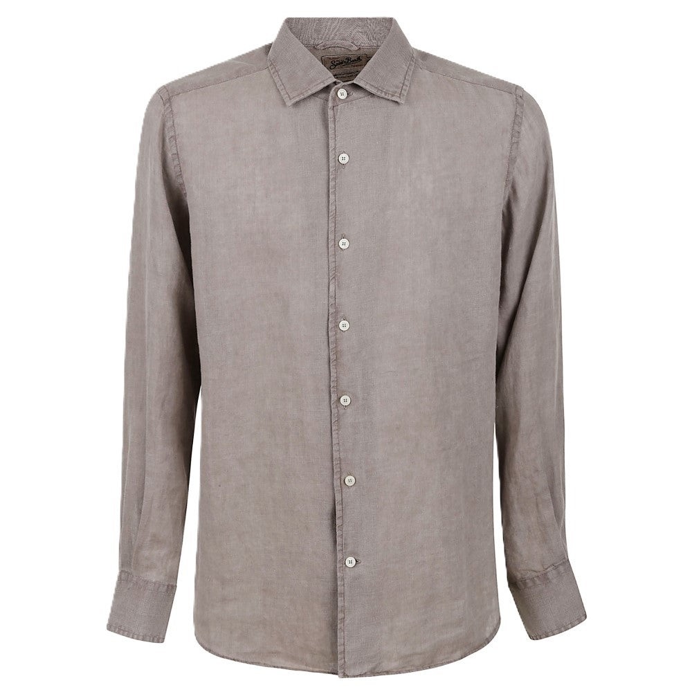 Mc2 Saint Barth Long Sleeve Button-Up Shirt With Classic Collar