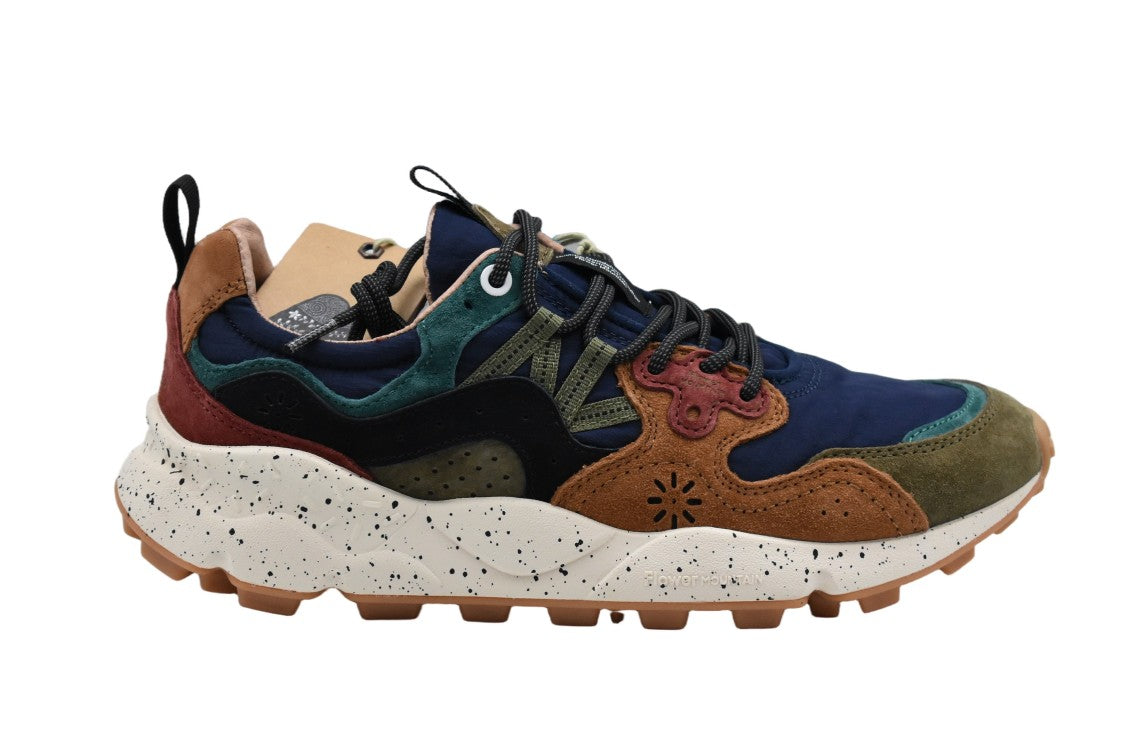 Flower Mountain Deep Mud-Navy-Brown Low Shoes
