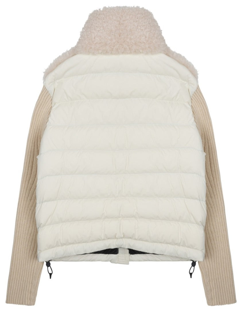 Dior Textured Zip-Up Jacket With Ribbed Knit Sleeves