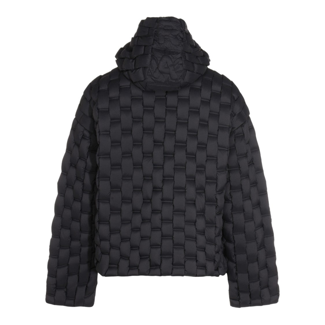 Raxxy Quilted Black Coat With High Collar