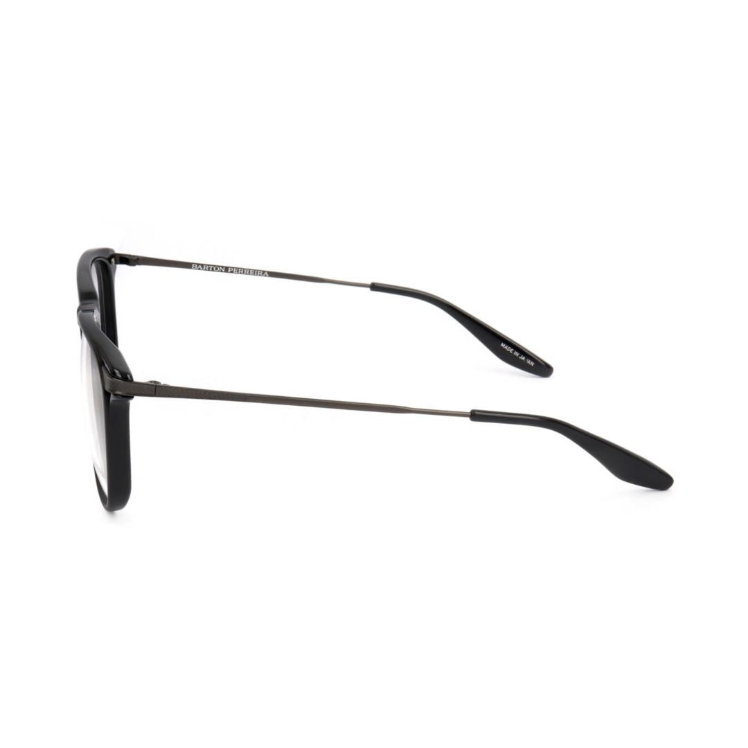 Barton Perreira Bp5274 542Lh Rectangular Black Plastic Eyeglasses With Metal Temples