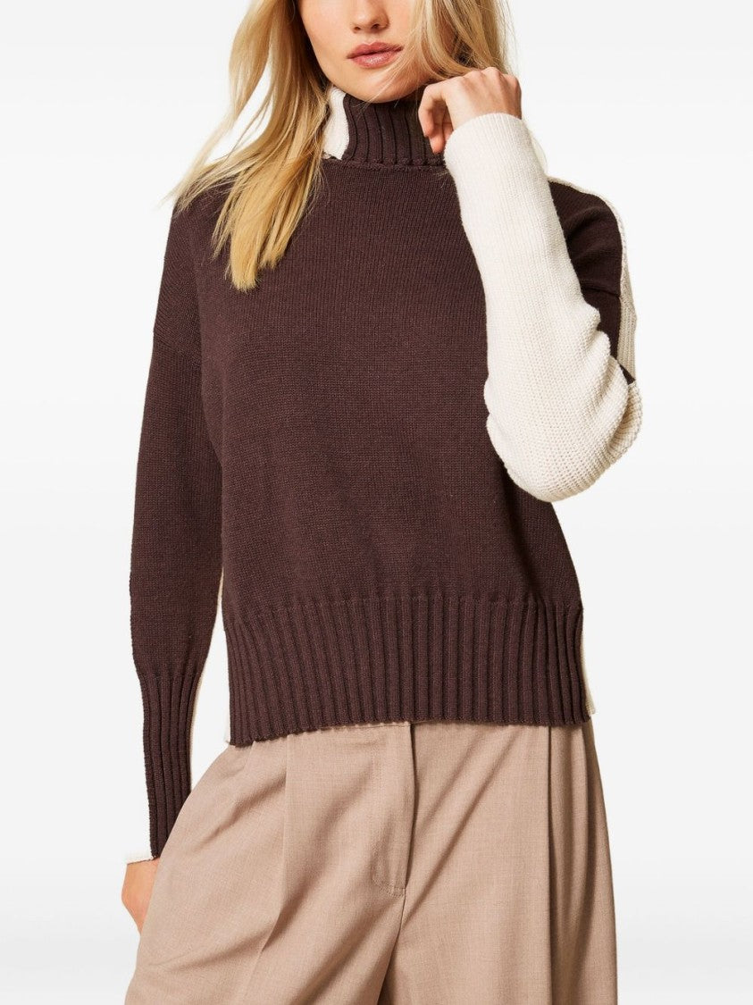 Twin-Set Relaxed Fit Color-Block Sweater