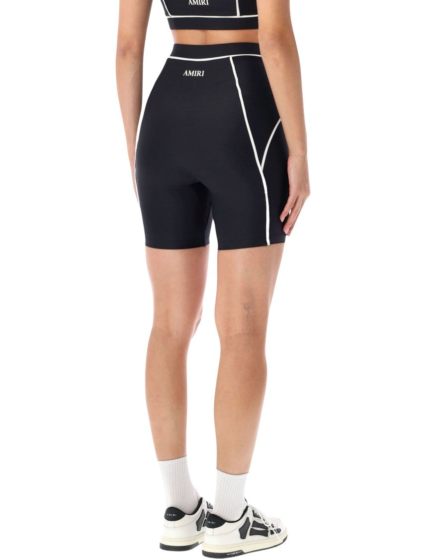 Amiri Pleated Active Ciclista High-Waist Shorts