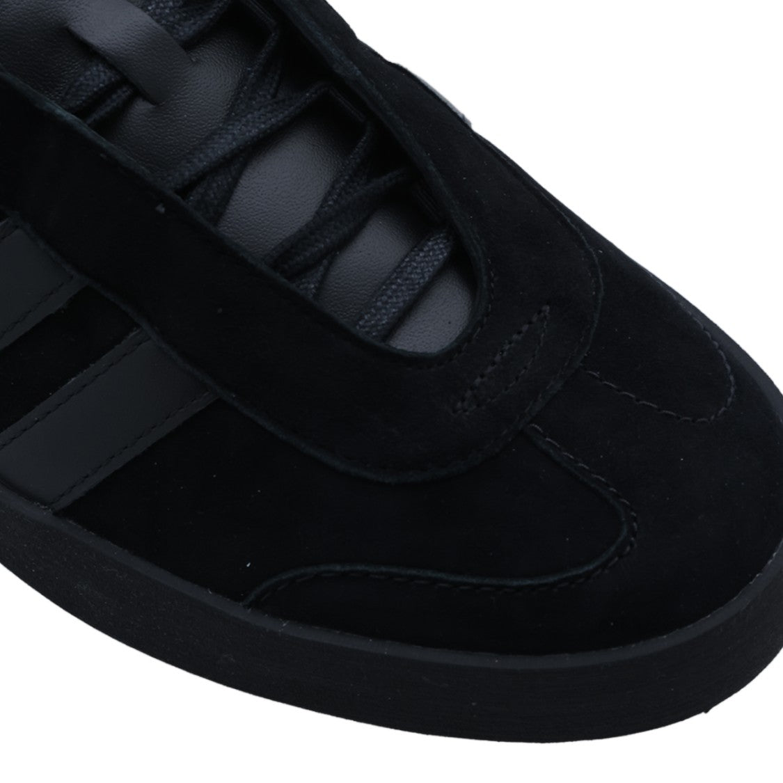 Y-3 Low-Top Black Sneakers With Suede And Leather Panels