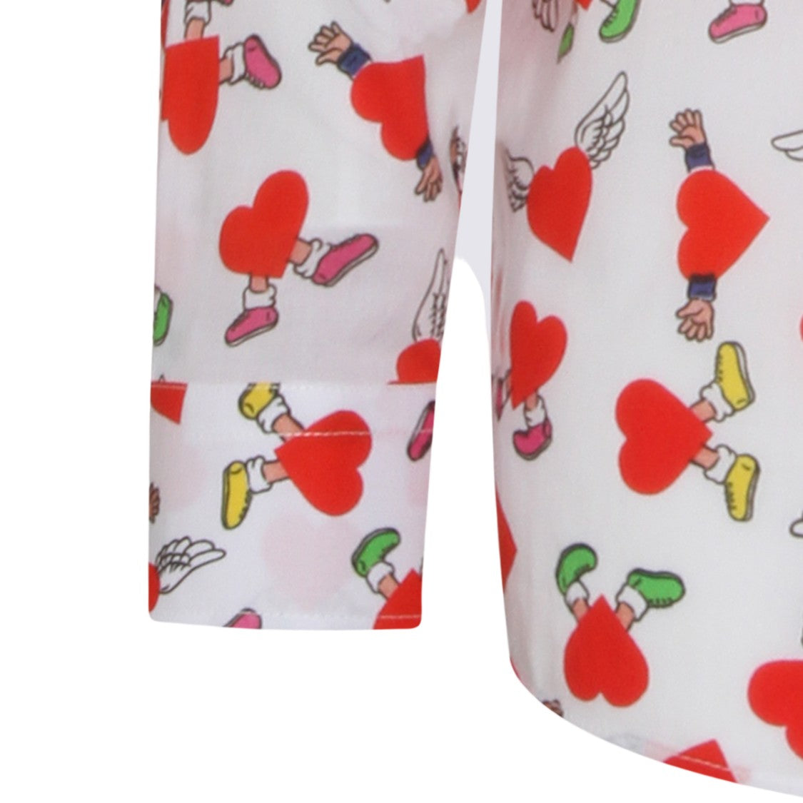 Moschino Long-Sleeved White Shirt With Heart