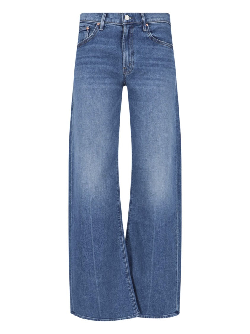 Mother Straight-Leg Jeans With Mid-Rise Waist And Timeless Wash
