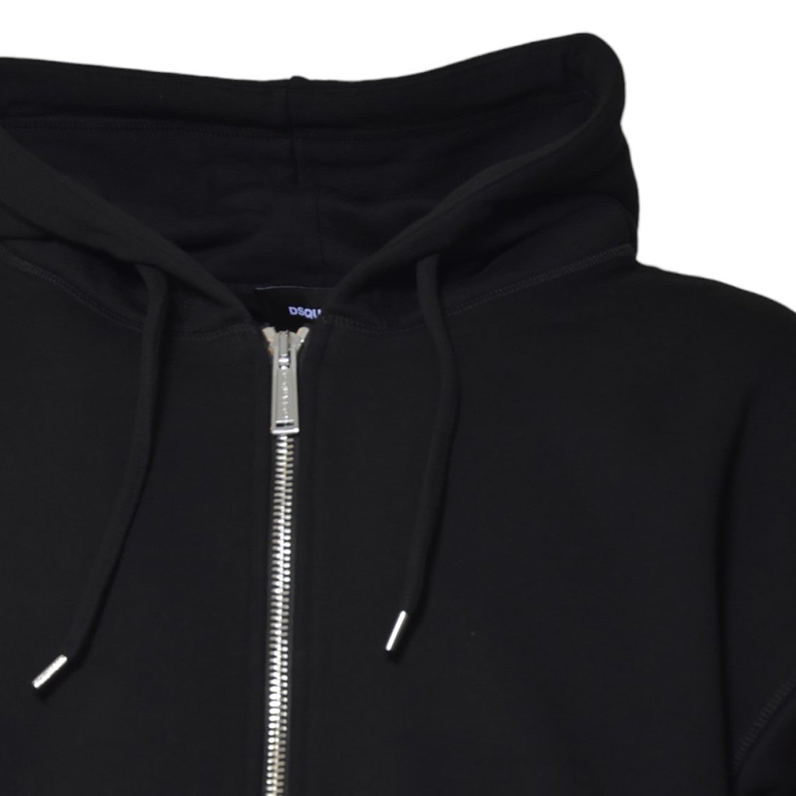 Dsquared2 Zip-Up Hoodie With Bold Graphic And Drawstring Hood