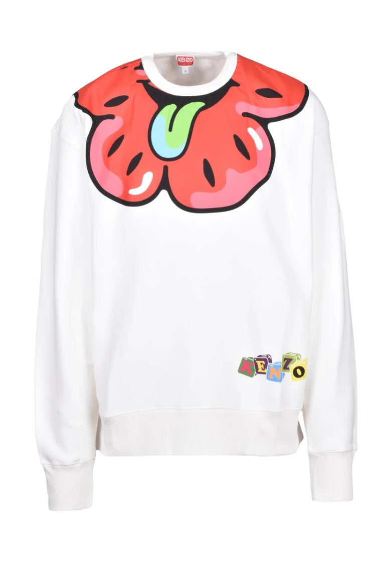 Kenzo Cotton Sweatshirt - White