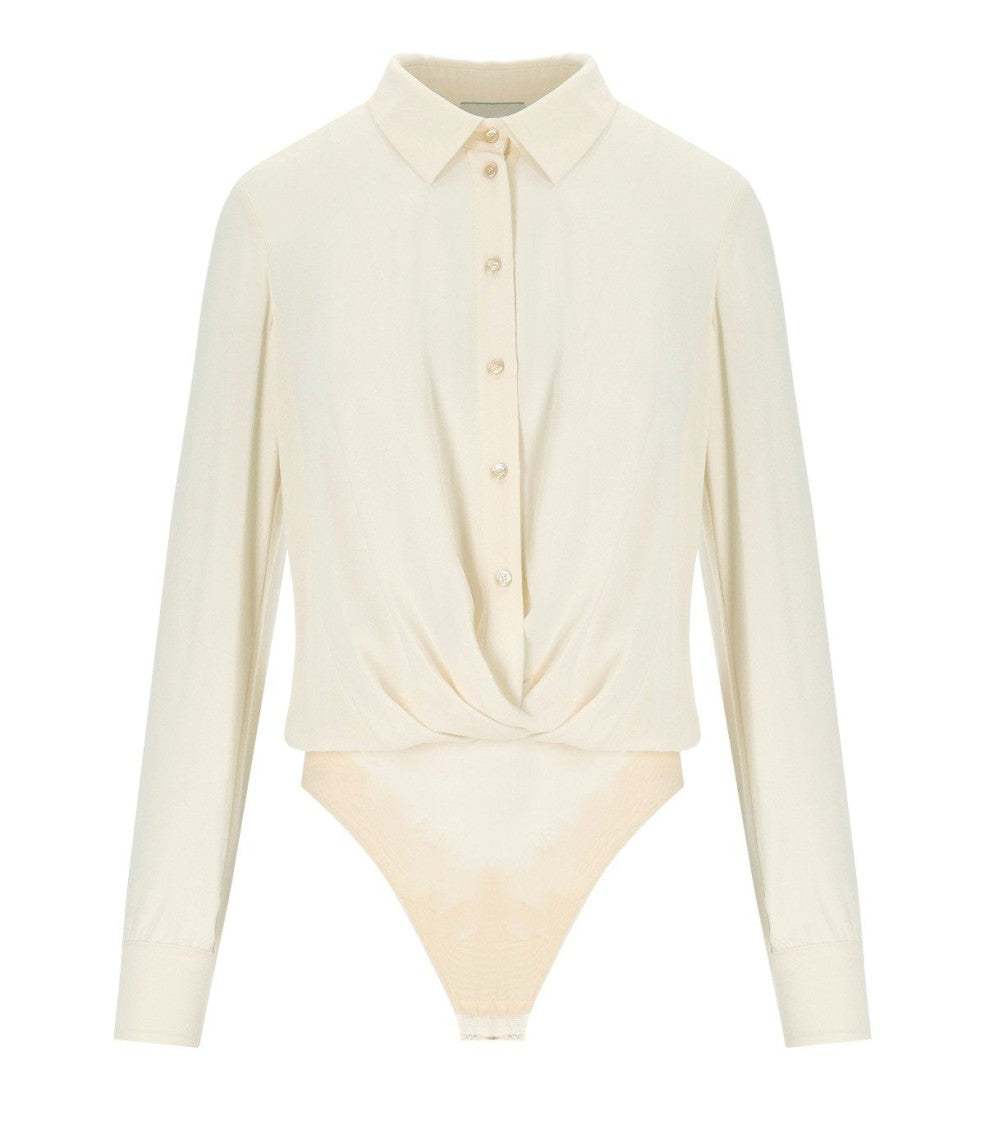 Elisabetta Franchi Milk Bodysuit Shirt
