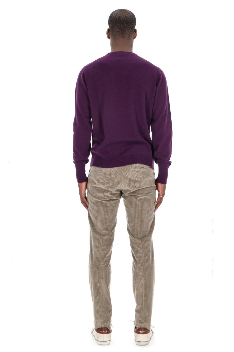 Drumohr Solid Color Pure Cashmere Crewneck Sweater