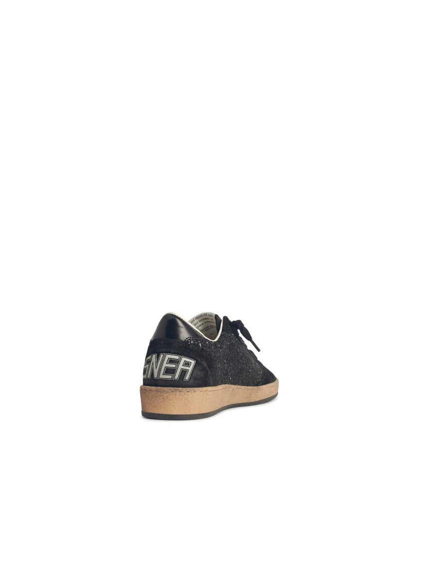 Golden Goose Ball-Star Statement Sneakers With Glitter And Suede Accents