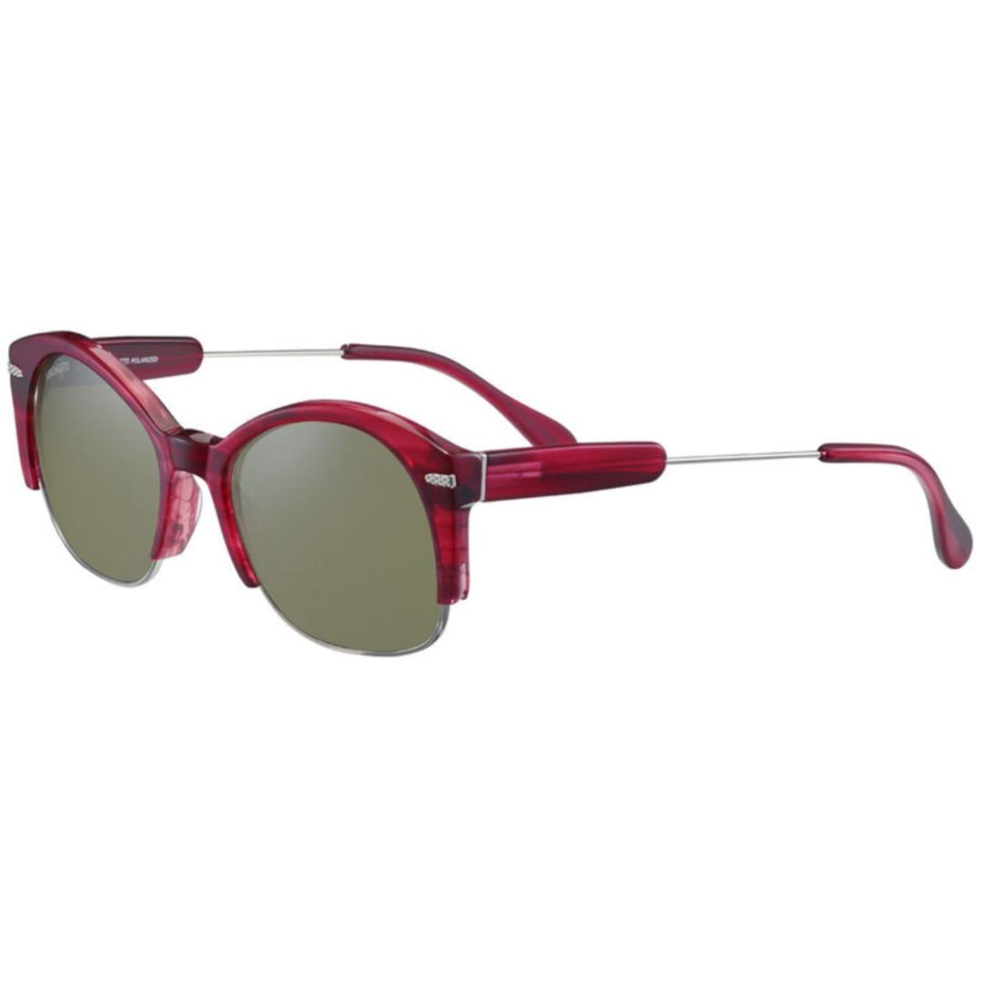 Serengeti Vinita Bold Acetate Sunglasses With Muted Green Lenses