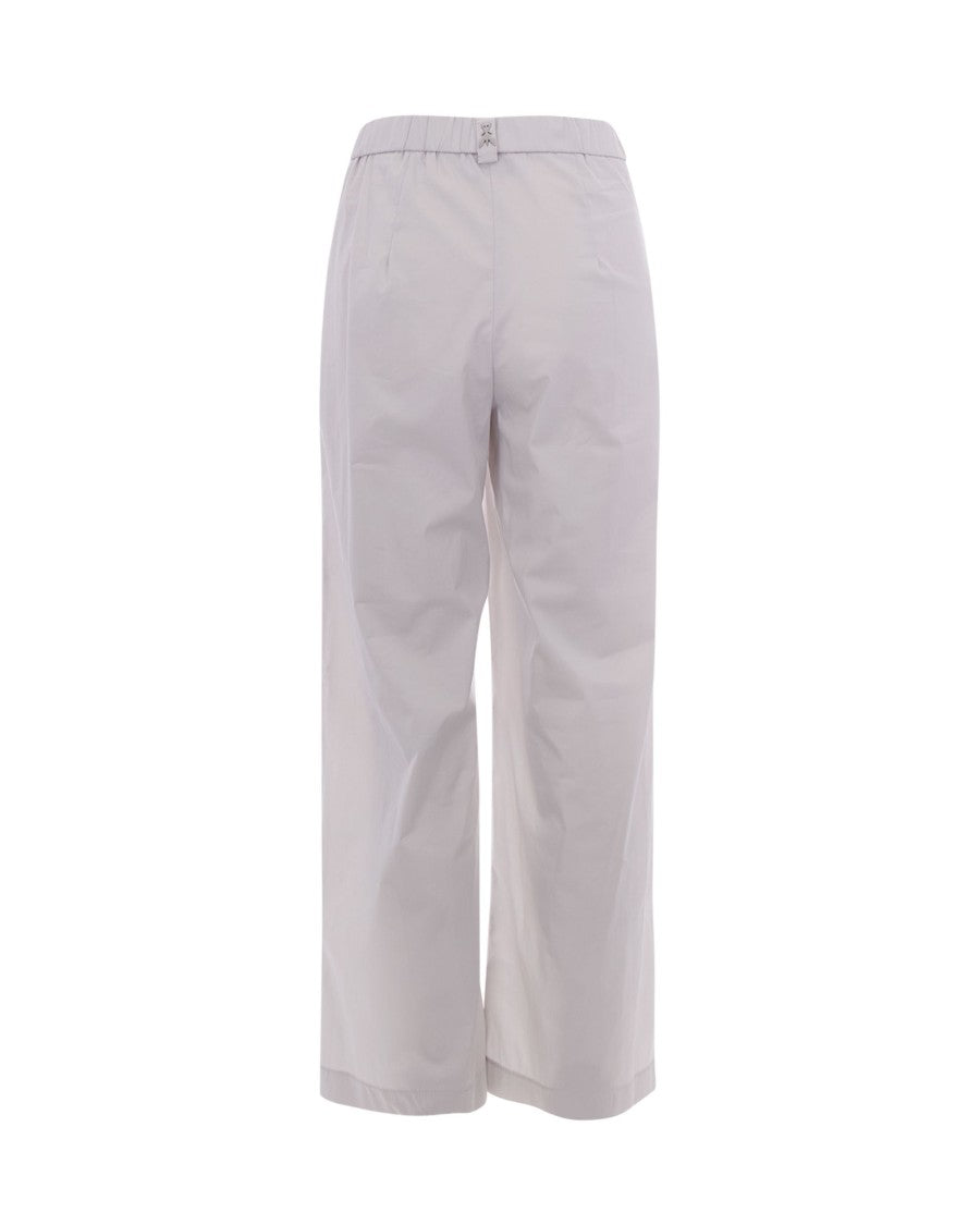 Patrizia Pepe Relaxed Wide-Leg Pants In Stretch Poplin