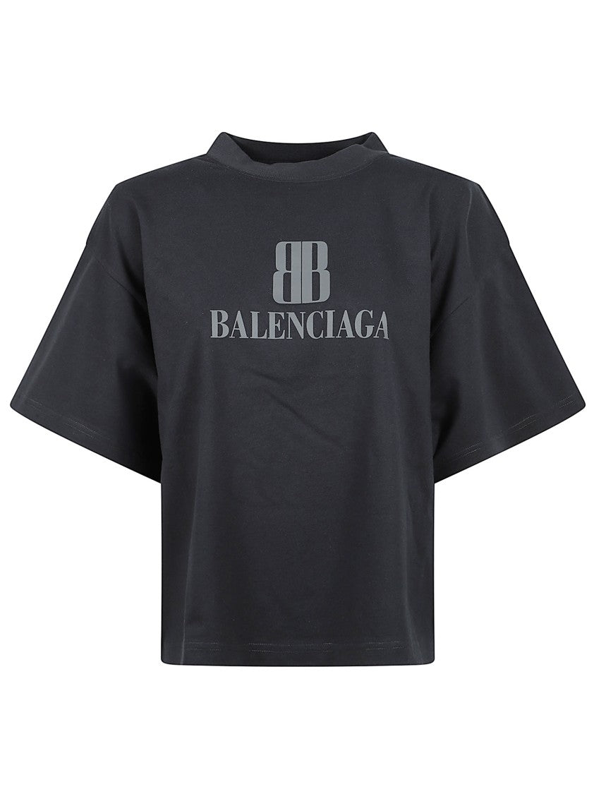 Balenciaga Oversized T-Shirt With Ribbed Crew Neck
