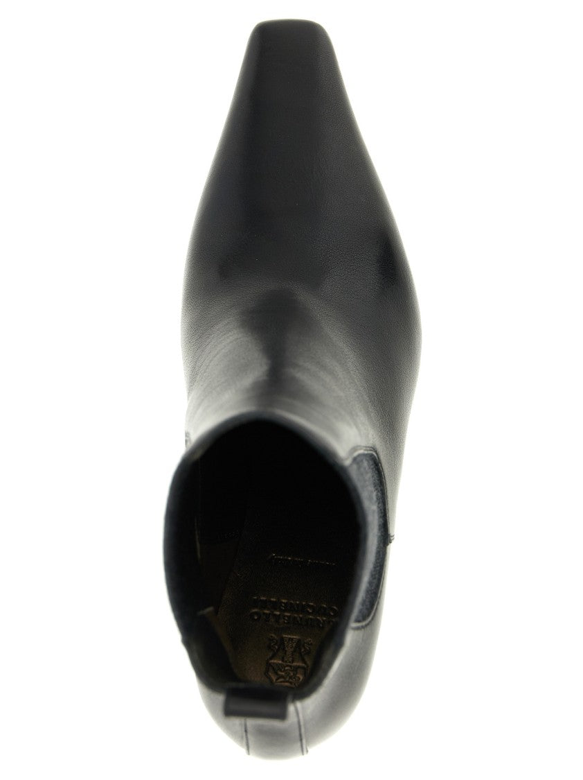 Brunello Cucinelli 'Precious Block Heels' Ankle Boots