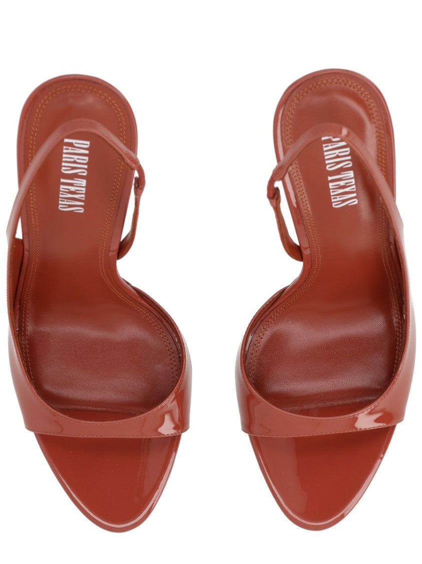 Paris Texas Neutrals Lydia Glossy Open Toe Sandals