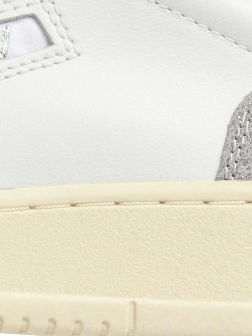 Autry White Medalist Low Perforated Suede Sneakers